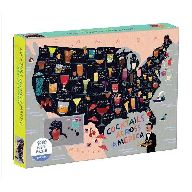 Cocktail Map of the USA 1000 Piece Puzzle by Galison