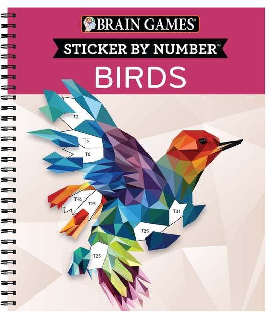 Brain Games - Sticker by Number: Birds (28 Images) by Publications International Ltd