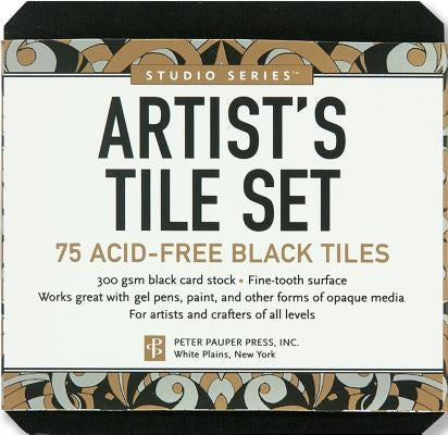 Studio Series Artist's Tile Set: Black: 75 Acid-Free Black Tiles by Peter Pauper Press, Inc