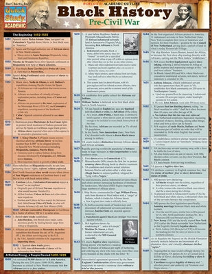 Black History: Pre-Civil War by Barcharts Inc