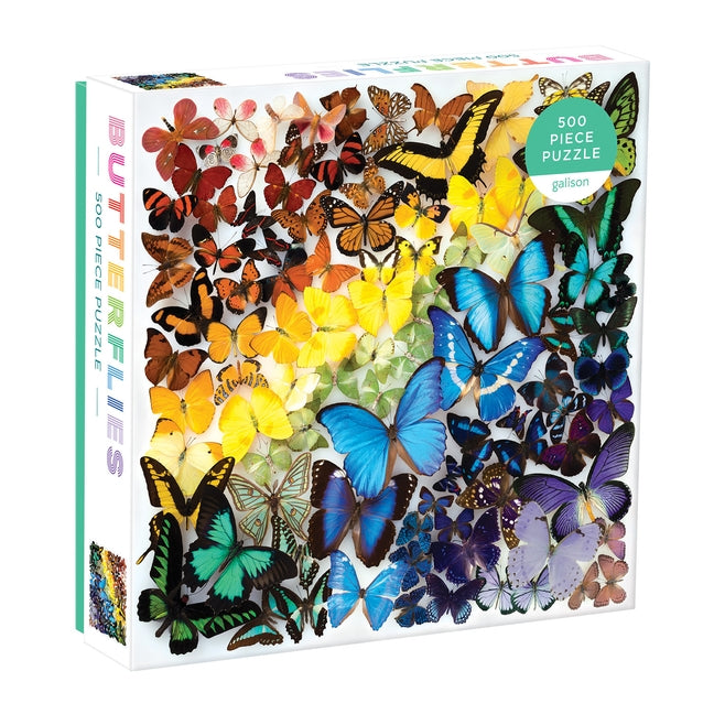 Rainbow Butterflies 500 Piece Puzzle by Galison