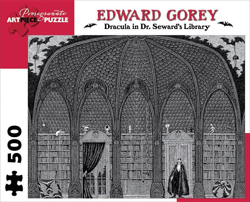 Dracula in Dr. Seward's Library 500-Piece Jigsaw Puzzle by Edward Gorey