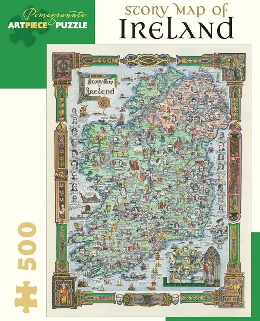 Story Map of Ireland: 500 Piece Jigsaw Puzzle by Pomegranate