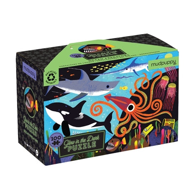 Ocean Predators 100 Piece Glow in the Dark Puzzle by Galison Mudpuppy
