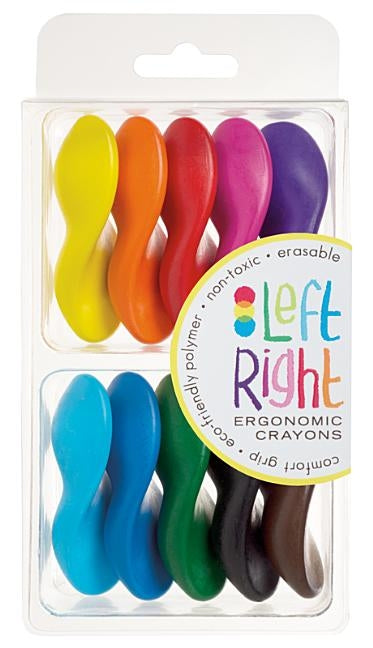 Left Right Erasable Crayons - Set of 10 by Ooly