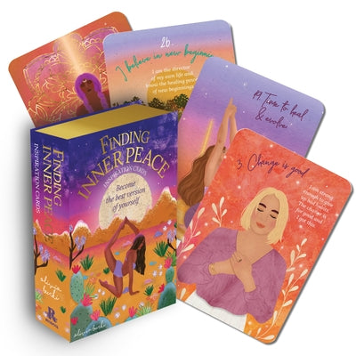 Finding Inner Peace Inspiration Cards: Become the Best Version of Yourself (40 Full-Color Cards, 16-Page Booklet, and Wooden Stand) by Burki, Olivia