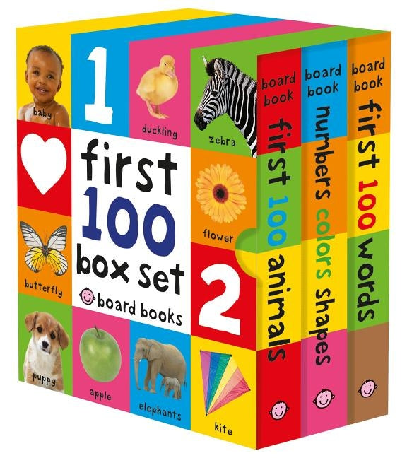 First 100 Board Book Box Set (3 Books) by Priddy, Roger