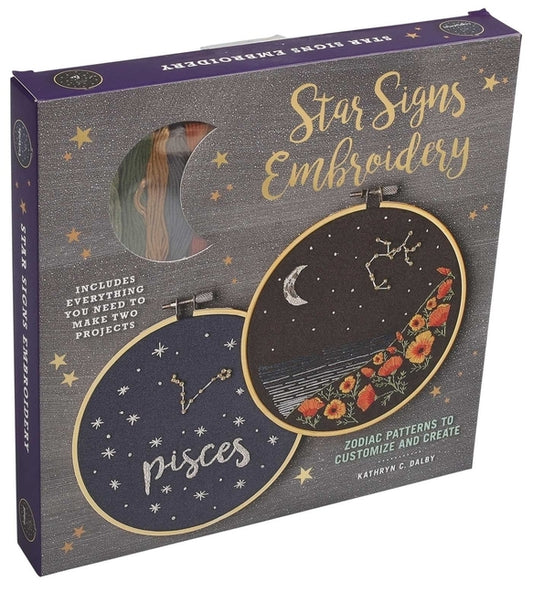 Star Signs Embroidery: Zodiac Patterns to Customize and Create by Dalby, Kathryn Chipinka