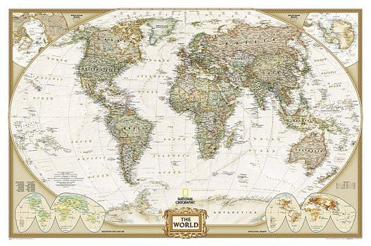 National Geographic: World Executive Wall Map - Laminated (46 X 30.5 Inches) by National Geographic Maps