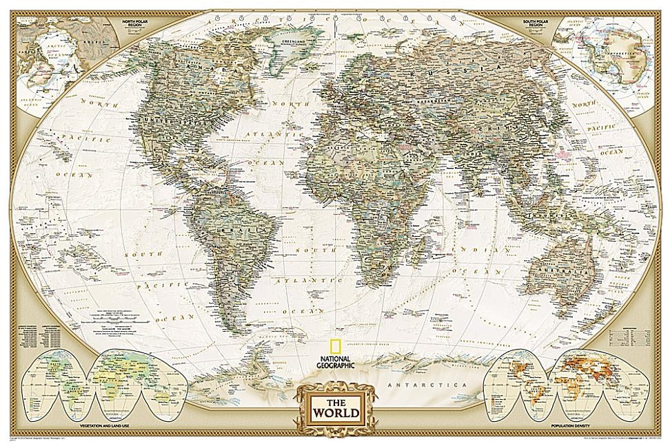 National Geographic: World Executive Wall Map (Poster Size: 36 X 24 Inches) by National Geographic Maps