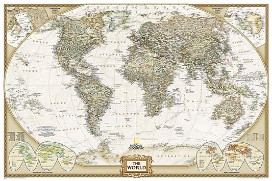 National Geographic: World Executive Wall Map (Poster Size: 36 X 24 Inches) by National Geographic Maps