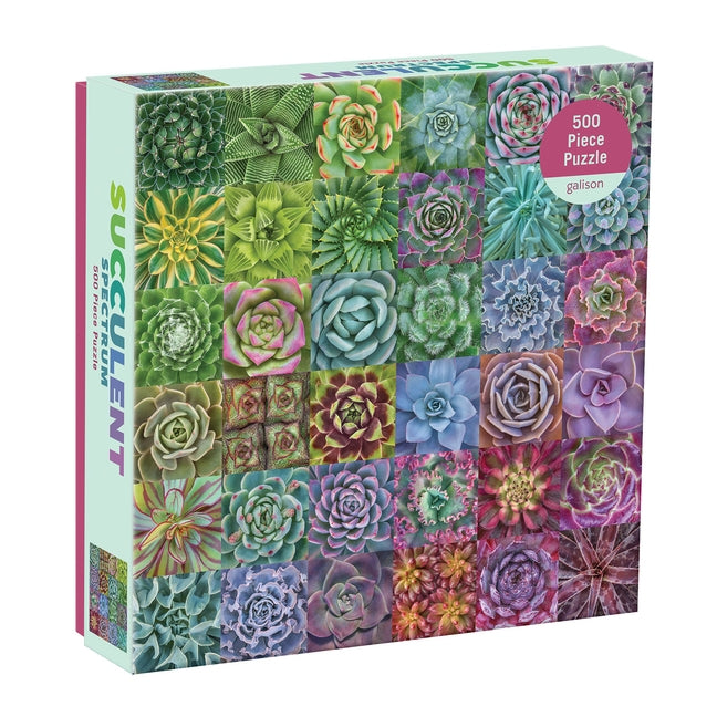 Succulent Spectrum 500 Piece Puzzle by Galison