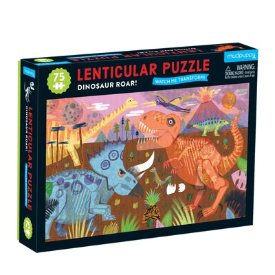 Dinosaur Roar 75 Piece Lenticular Puzzle by Mudpuppy