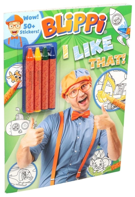 Blippi: I Like That!: Blippi Coloring Book with Crayons [With 50+ Stickers] by Editors of Studio Fun International