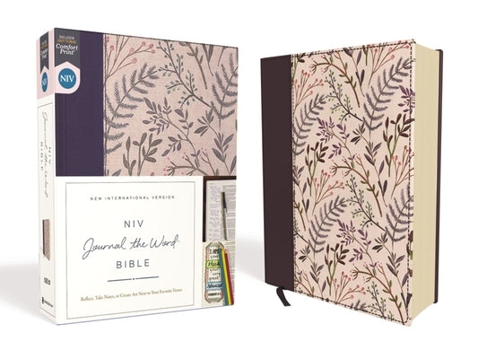 NIV, Journal the Word Bible, Cloth Over Board, Pink Floral, Red Letter Edition, Comfort Print: Reflect, Take Notes, or Create Art Next to Your Favorit by Zondervan