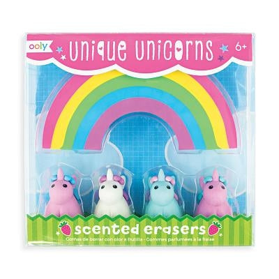Unique Unicorns Scented Erasers - Set of 5 by Ooly