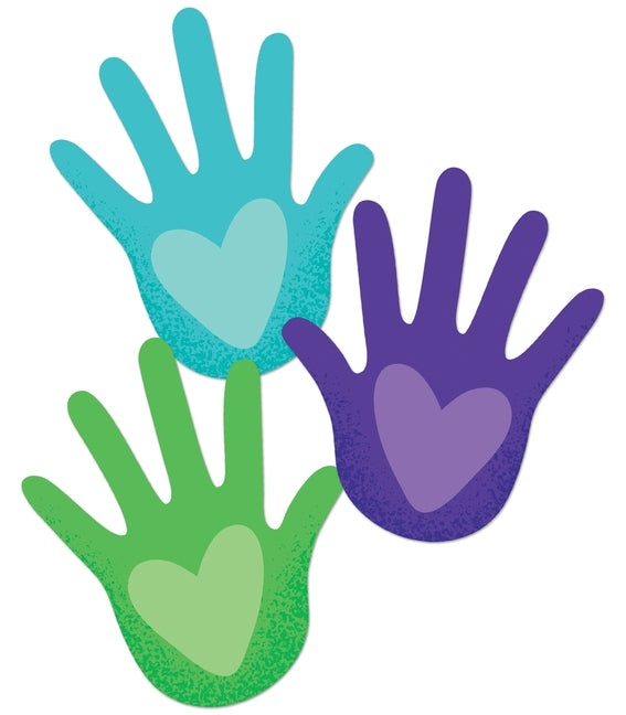 One World Hands with Hearts Cut-Outs by Carson Dellosa Education