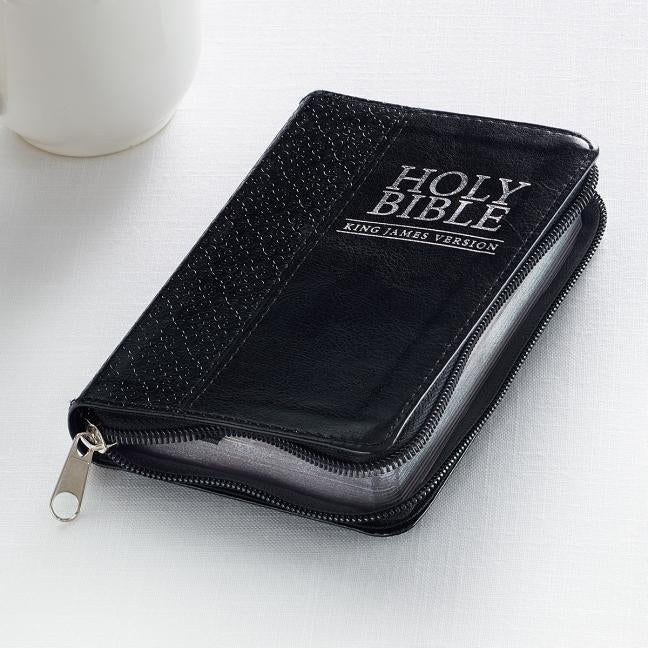 KJV Mini Pocket Edition: Zippered Black by 