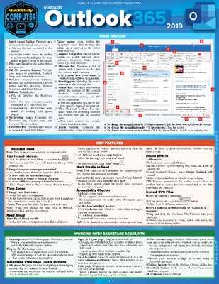 Microsoft Outlook 365 - 2019: A Quickstudy Laminated Software Reference Guide by Lambert, Joan