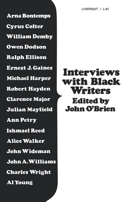 Interviews with Black Writers by O'Brien, John