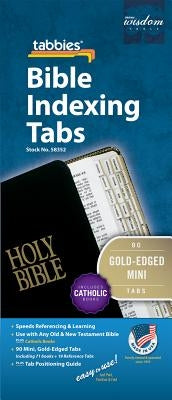 Bible Tab-Catholic-Mini: Mini Gold-Edged Catholic Bible Tabs by Tabbies