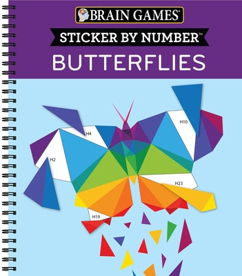 Brain Games - Sticker by Number: Butterflies by Publications International Ltd