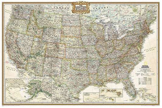 National Geographic: United States Executive Wall Map (Poster Size: 36 X 24 Inches) by National Geographic Maps