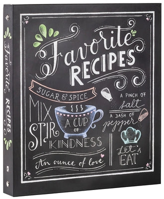 Deluxe Recipe Binder - Favorite Recipes (Chalkboard) by New Seasons