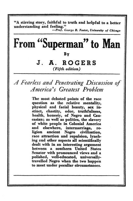 From "superman" to Man by Rogers, J. A.