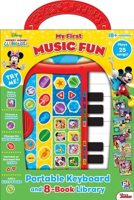 Disney Junior Mickey Mouse Clubhouse: My First Music Fun Portable Keyboard and 8-Book Library Sound Book Set: Portable Keyboard and 8-Book Library by Broderick, Kathy