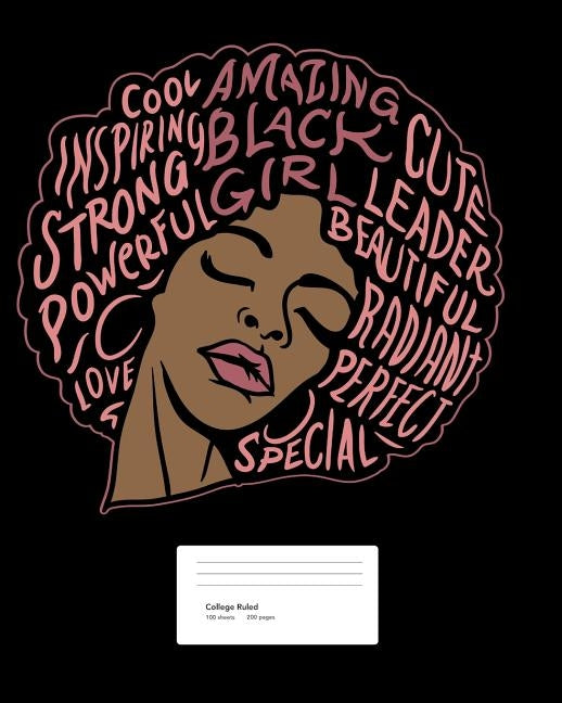 College Ruled: Melanin Goddess- Black Pride- Black Girl Power College Ruled Notebook- 1 Subject Composition Notebook College Ruled 20 by Poppin, Melanin