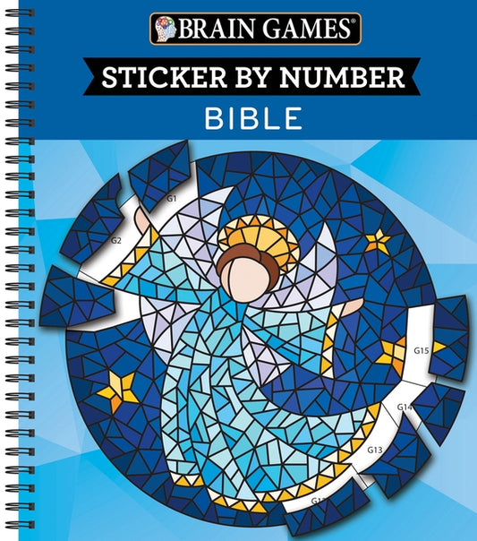 Brain Games - Sticker by Number: Bible (Geometric Stickers) by Publications International Ltd