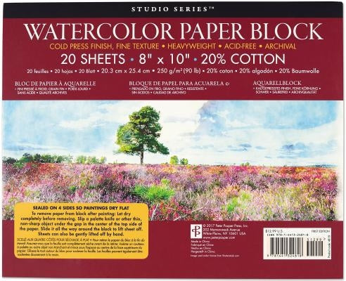 Studio Series Watercolor Block by Peter Pauper Press, Inc