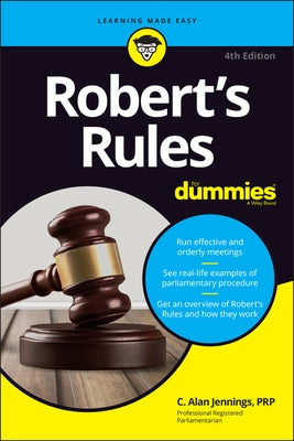 Robert's Rules for Dummies by Jennings, C. Alan