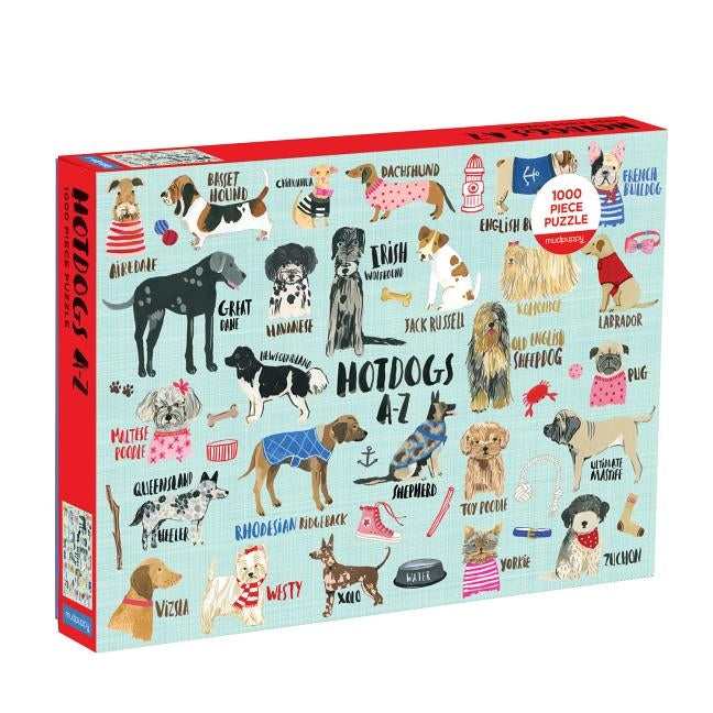 Hot Dogs A-Z 1000 Piece Puzzle by Mudpuppy