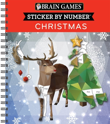 Brain Games - Sticker by Number: Christmas (28 Images to Sticker) by Publications International Ltd