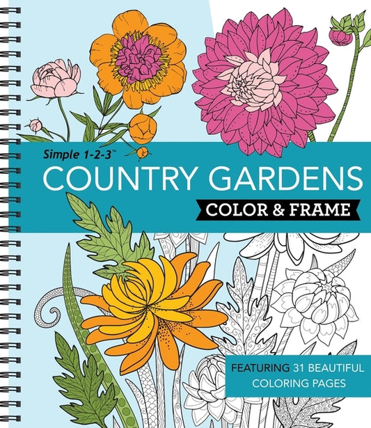 Color & Frame - Country Gardens (Adult Coloring Book) by Publications International Ltd