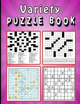 Variety Puzzle book: Large print Puzzle book! Soduko, word search, CodeWord and CrossWord 111 pages by King, Zoubir