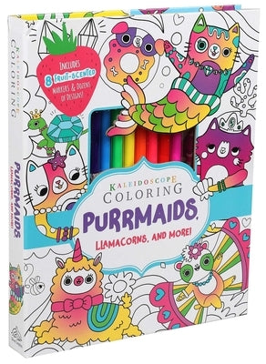 Kaleidoscope Coloring: Purrmaids, Llamacorns, and More! [With Marker] by Editors of Silver Dolphin Books